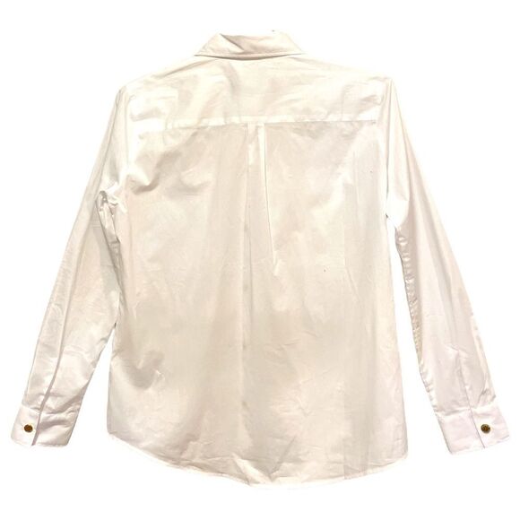 MOSCHINO LOVE EMBROIDERED BREAST-POCKET SAHARAN SHIRT | SIZE: F8 USA6 IT42 | - Picture 14 of 15